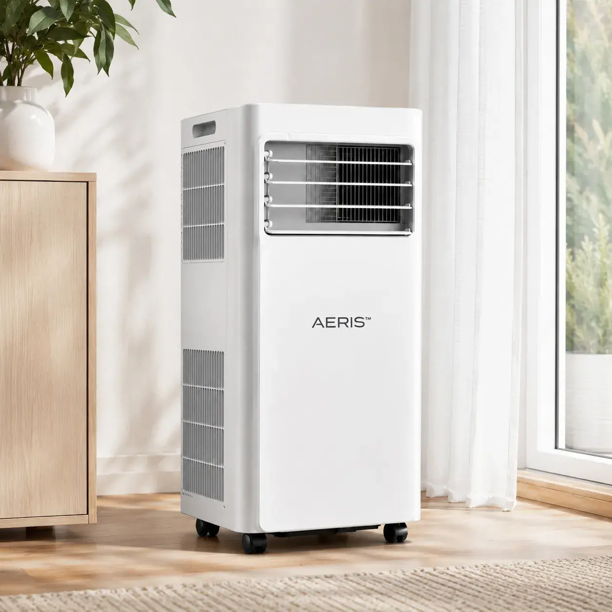 AERIS app and remote control for portable air conditioner